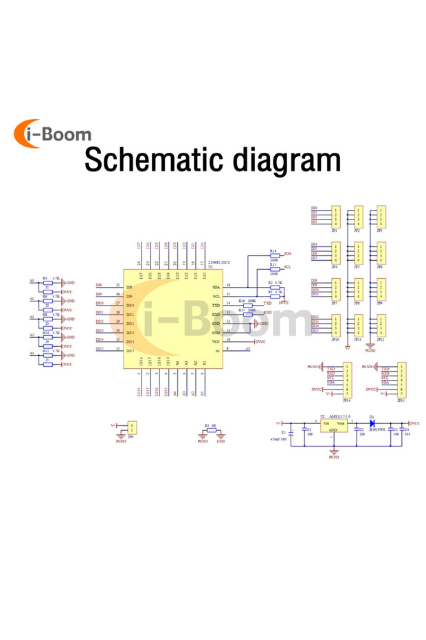 لوحة تشغيل سيرفو PWM LU9685 ذات 16 قناة وواجهة IIC ووحدة تحكم LU9685 لروبوت Ar-duino... - 3