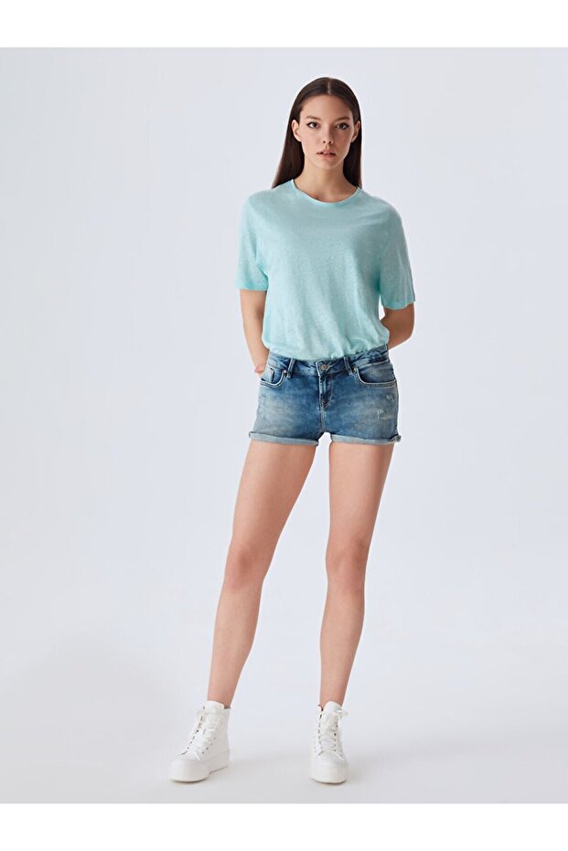 Judie Low Waist Jean Shorts