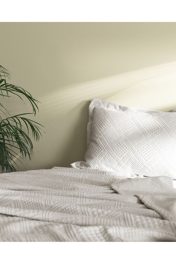 Triangle King Size %100 Pamuk Yatak Örtüsü - Gri - Lüks Koleksiyon - 2
