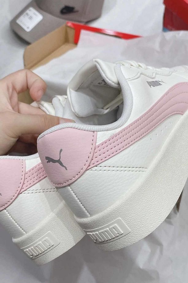 Kadın Snekars Yüksek Taban Spor Ayakkabı Kadın Sneaker Ayakkabı 380147-05-2 Bej - 4