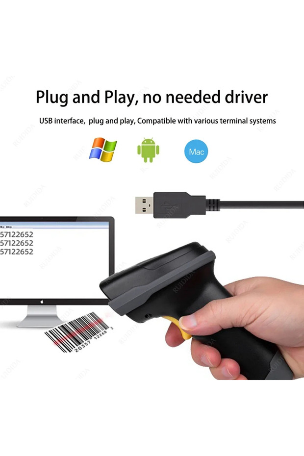 Scanner 2d Wireless with charging base qr Scanner Bluetooth Barcode Reader Code Bar Scanner Handh... - 4