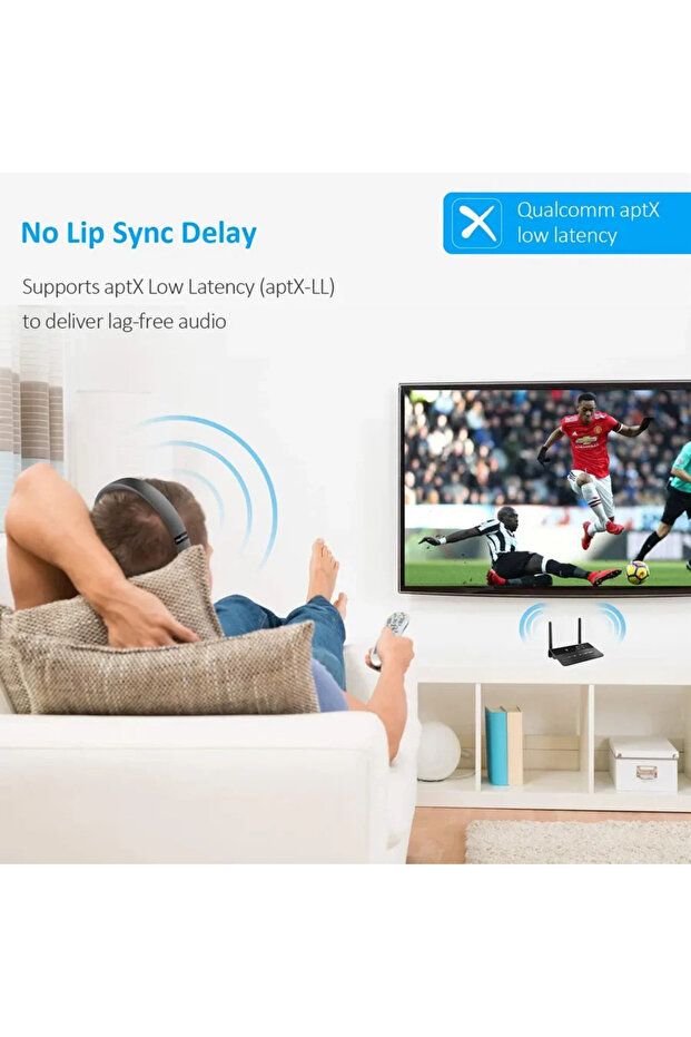 Bluetooth v5.0 80M Bluetooth 5.0 Transmitter Receiver Aptx HD LL Low Latency Wireless Audio Adapter - 4