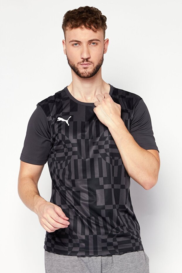Men Sportswear Fit Short Sleeves Training T-shirt, Grey Combo