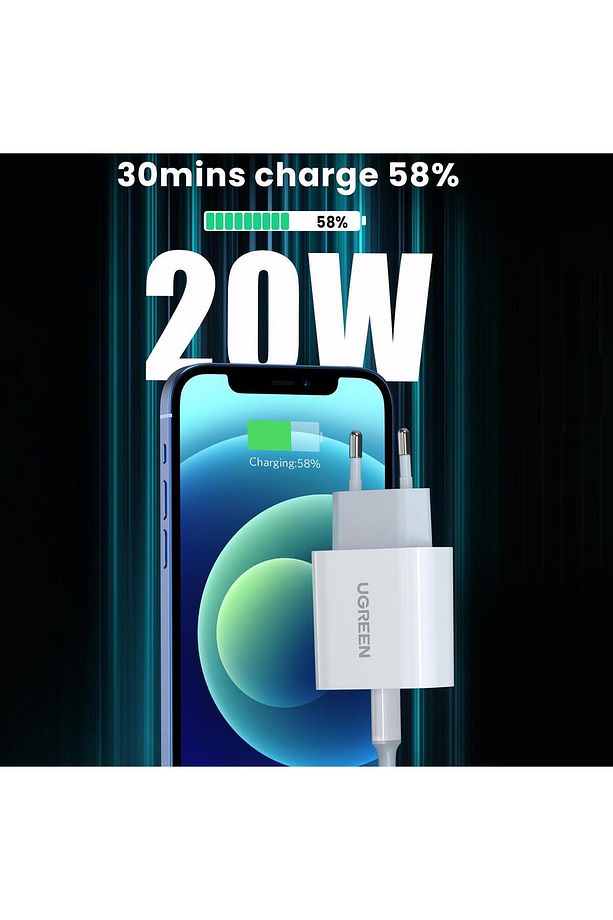 20w Pd Şarj Cihazı Ve Pd To Lightning Iphone Data Şarj Kablosu 1 Metre - 2