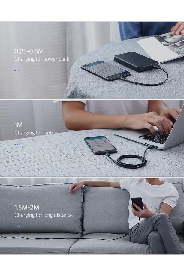 Micro Usb Data Ve Şarj Kablosu Siyah 1 Metre - 7