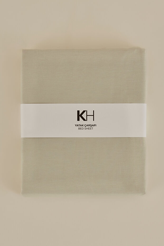 Double Basic 100% Cotton Flat Sheet Sage - 1