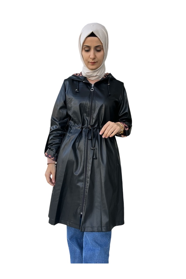 Kadın Cepli deri ceket - 4