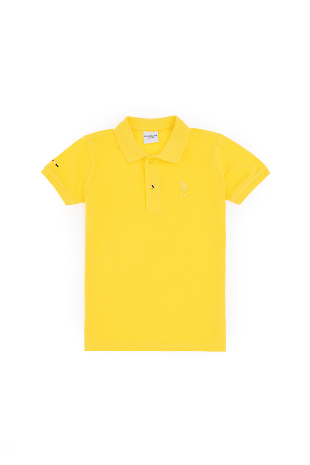Boy's Yellow Basic Polo Neck T-Shirt 50279572-Vr044