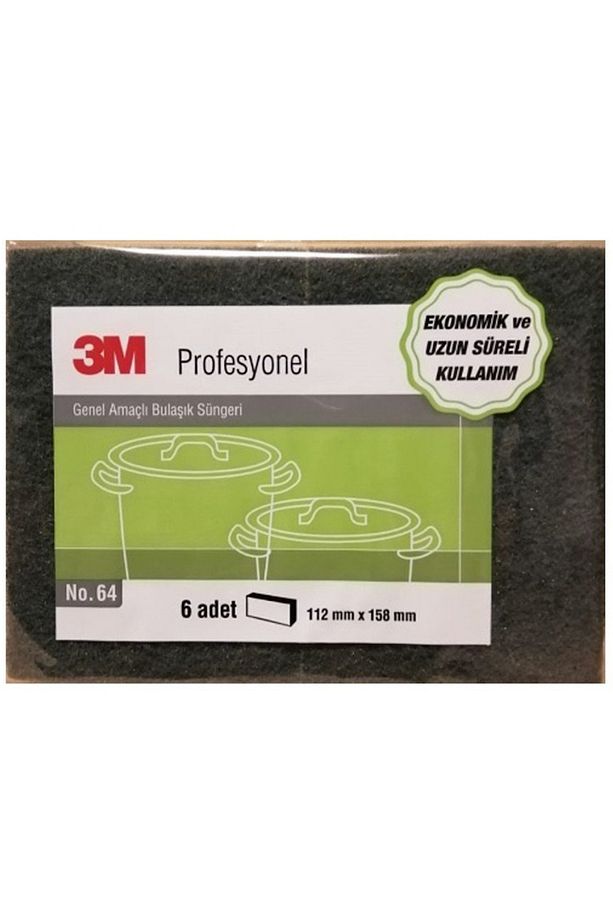 Scotch Brite Sb64 Profesyonel Yeşil Bulaşık Süngeri 6 Lı / 1 Paket - 1