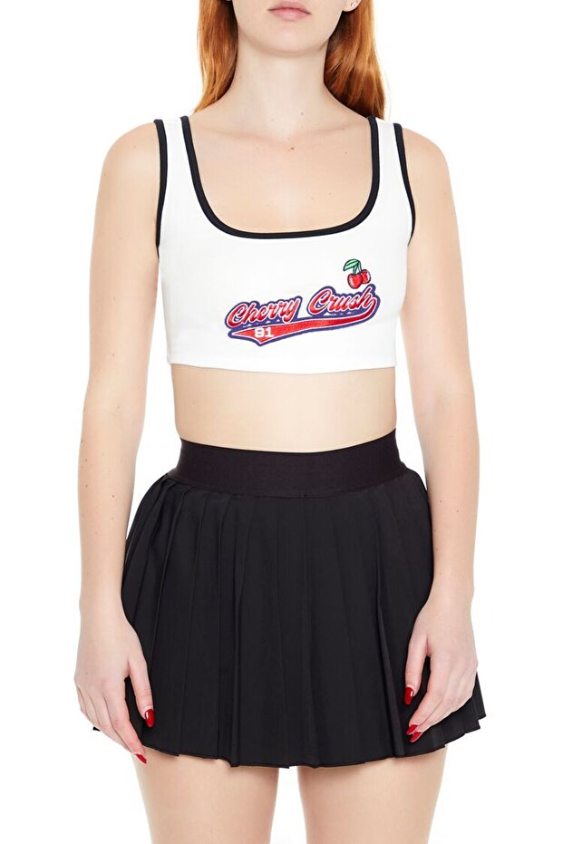 Chery Crush Baskılı Crop Atlet - 1