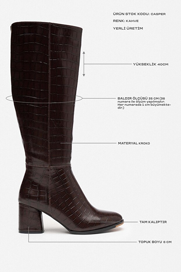 Damskie buty na obcasie - Casper Brown Patterned, ze szpiczastym noskiem - 3