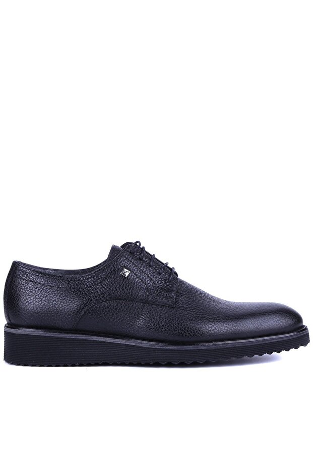 - Black Genuine Leather Men's Casual Shoes 9523 - 6953