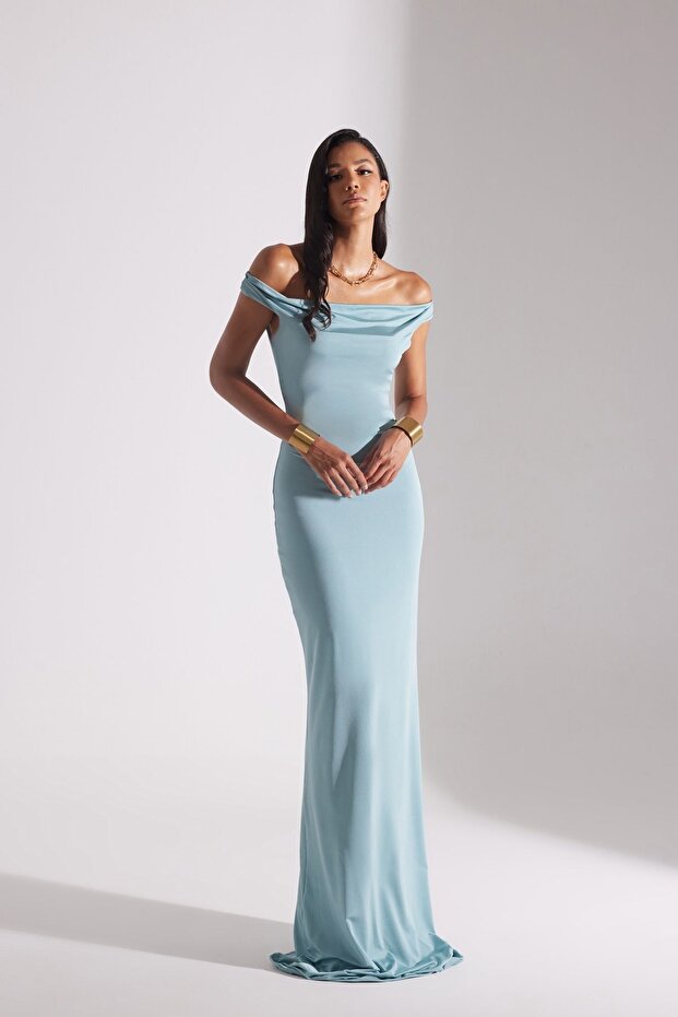 Rochie lungă cu umeri VESNA - 3