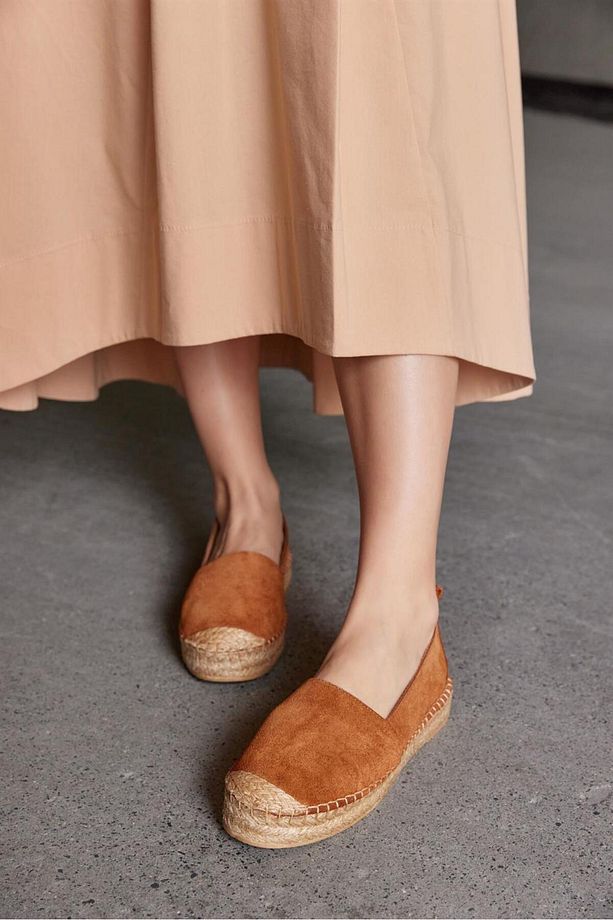 Best Taba Süet Kadın Espadril Ayakkabı - 3