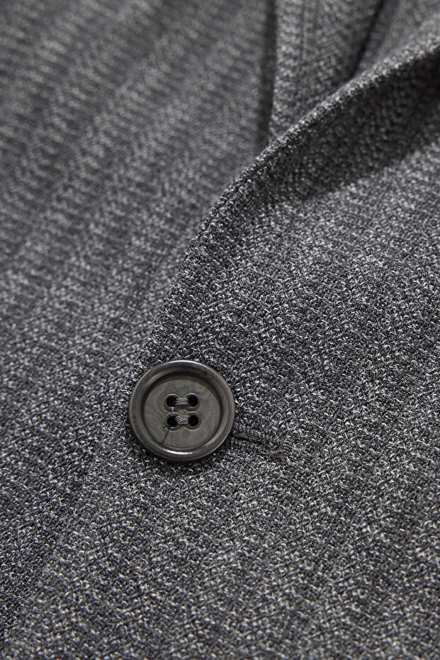 ANTRASİT DÜĞMELİ CEKET - 4