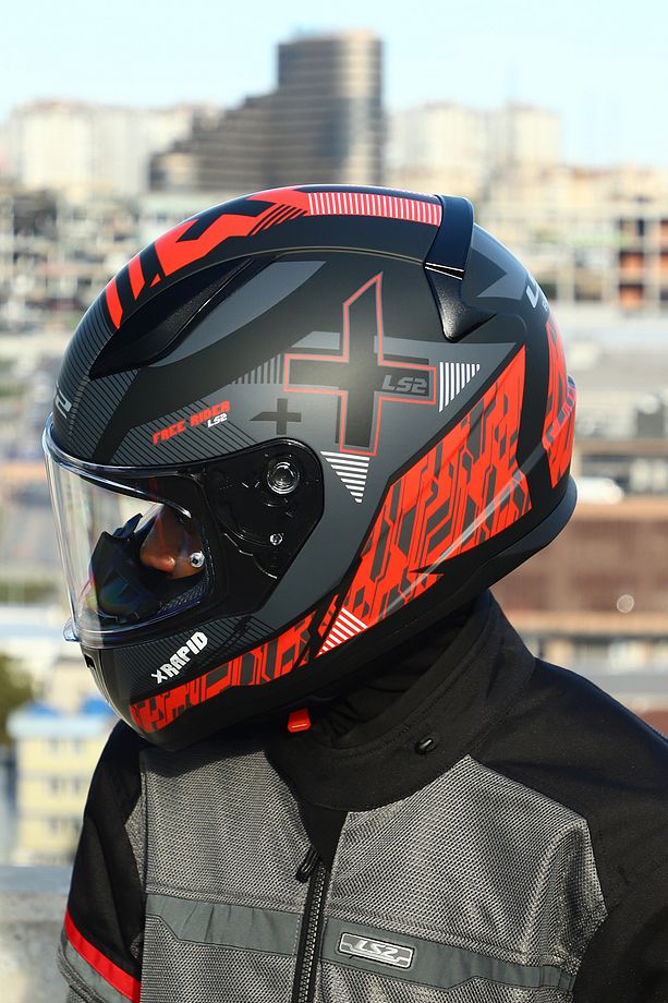 RAPID 2 XTREET MAT SİYAH-KIRMIZI KASK - 4