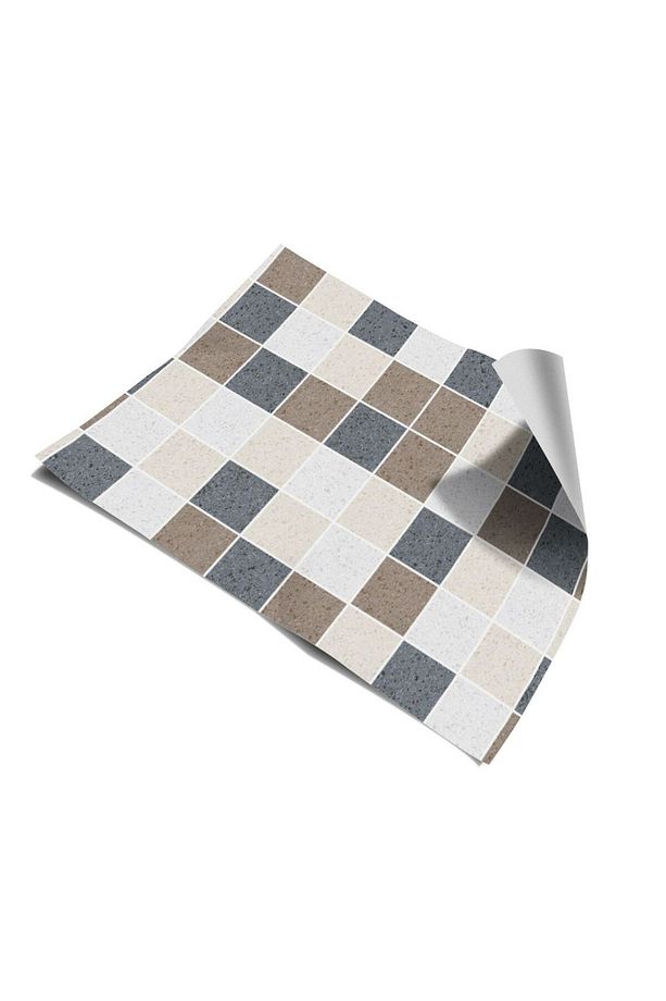 Mutfak Tezgah Arası Kendinden Yapışkanlı Folyo Kaplama Terrazzo Desen Kare 60cmx100xm - 3