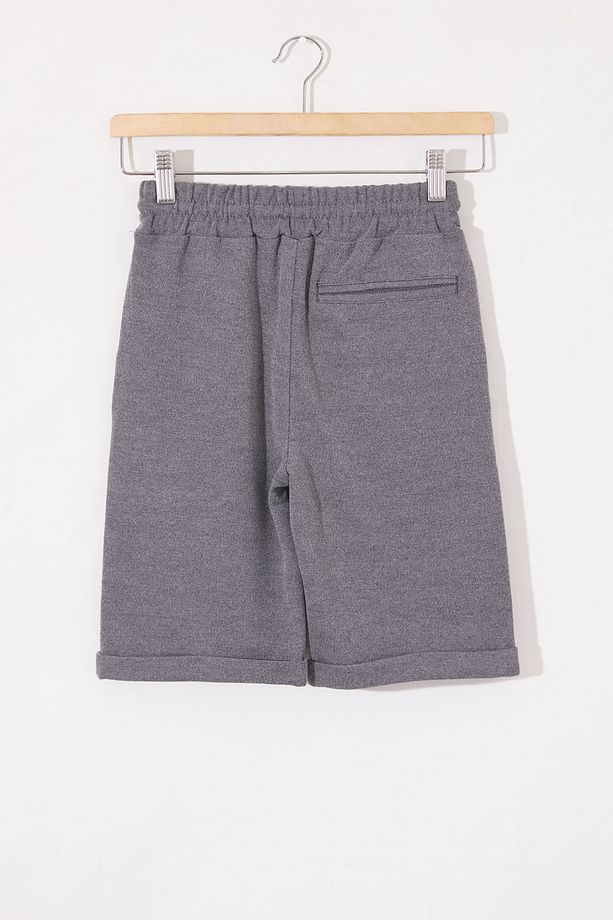 Füme Erkek Çocuk Beli Lastikli Basic Şort 18805 - 4