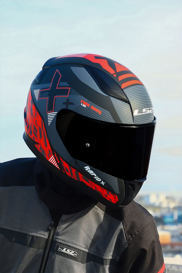 RAPID 2 XTREET MAT SİYAH-KIRMIZI KASK - 1