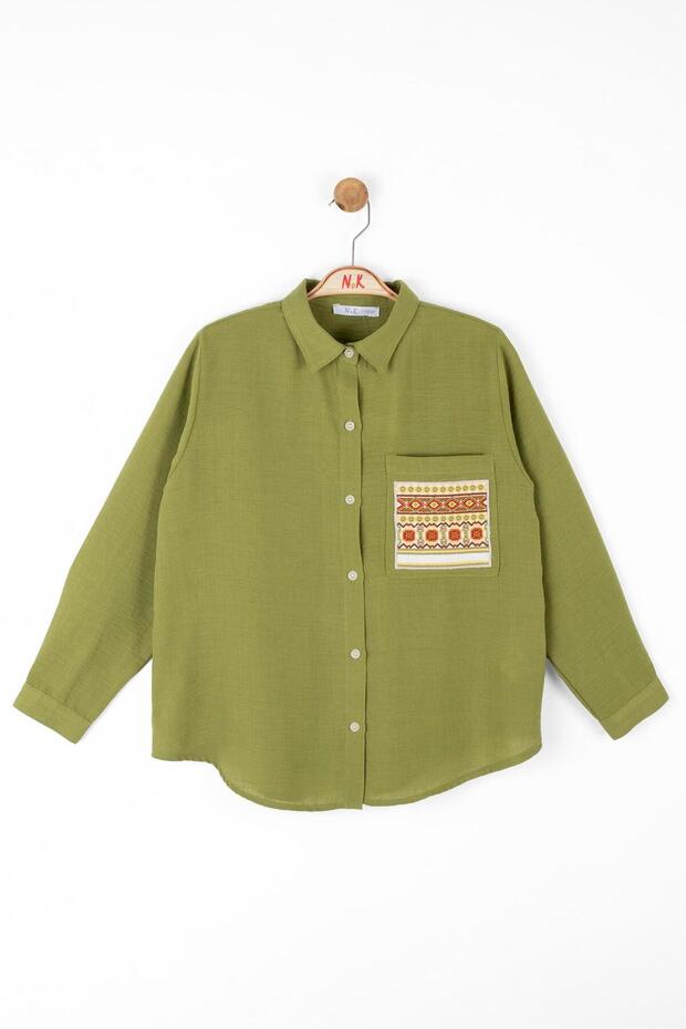 Cebi işlemeli gömlek - 4