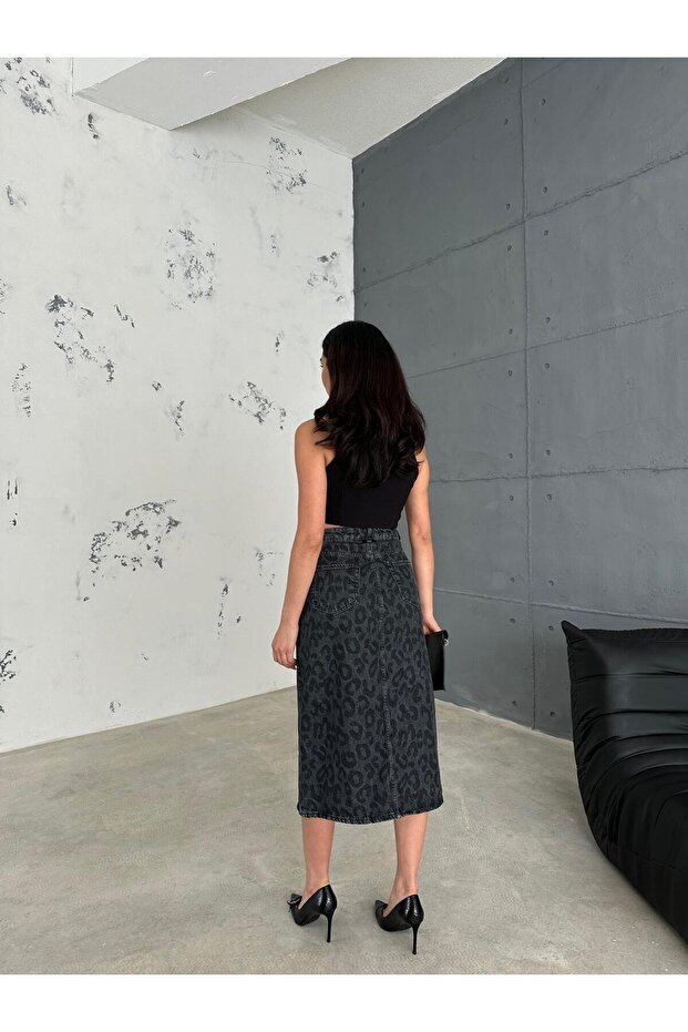 Leopard Print Midi Skirt - Stylish and Comfortable - 5