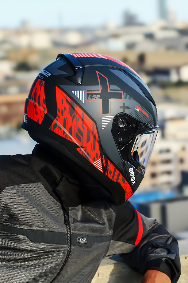 RAPID 2 XTREET MAT SİYAH-KIRMIZI KASK - 2