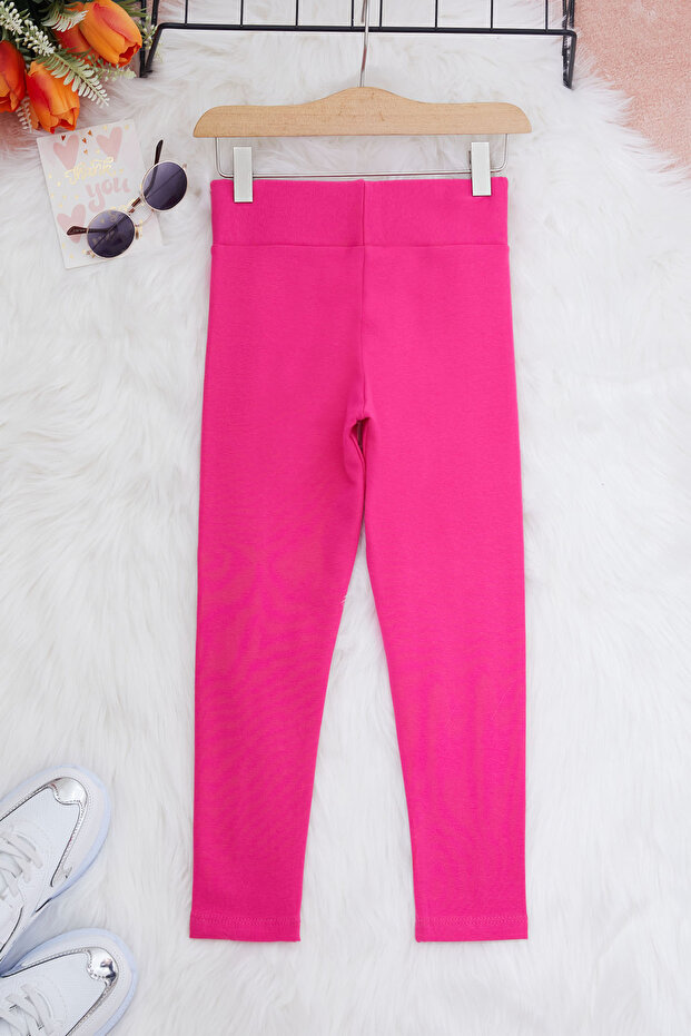 Kız Çocuk Pembe Çımalı Tayt 17254 - 4