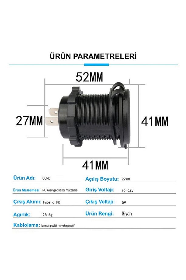 Pano Tip Voltmetreli 2'li Usb 3.0 + Type-C - 3