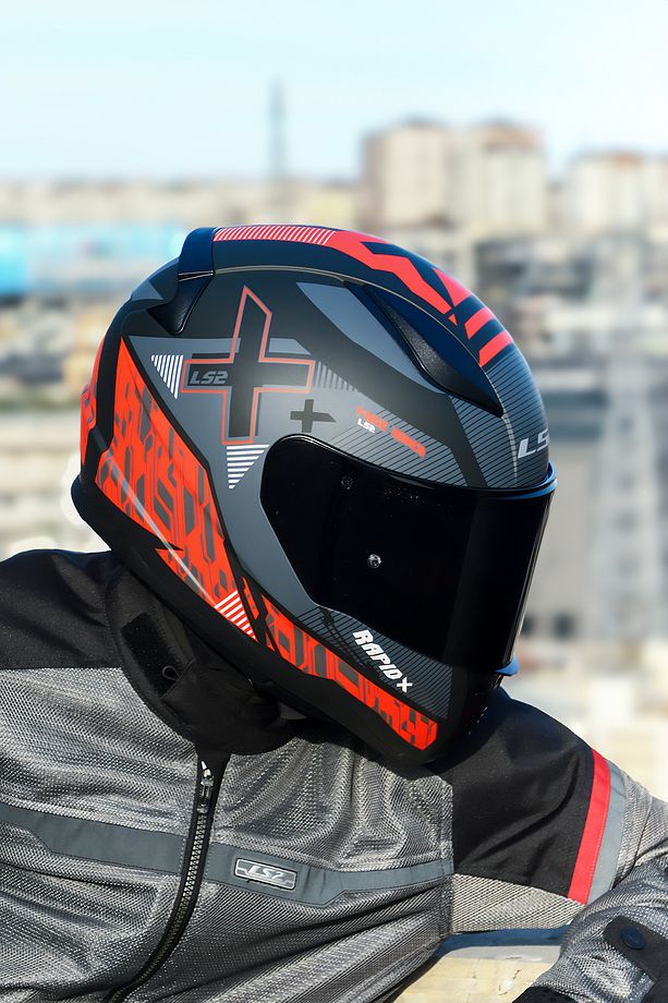 RAPID 2 XTREET MAT SİYAH-KIRMIZI KASK - 4