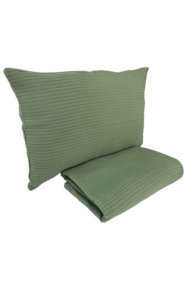 Pike Takımı Tek Kişilik Örgü Desen-Haki - 5