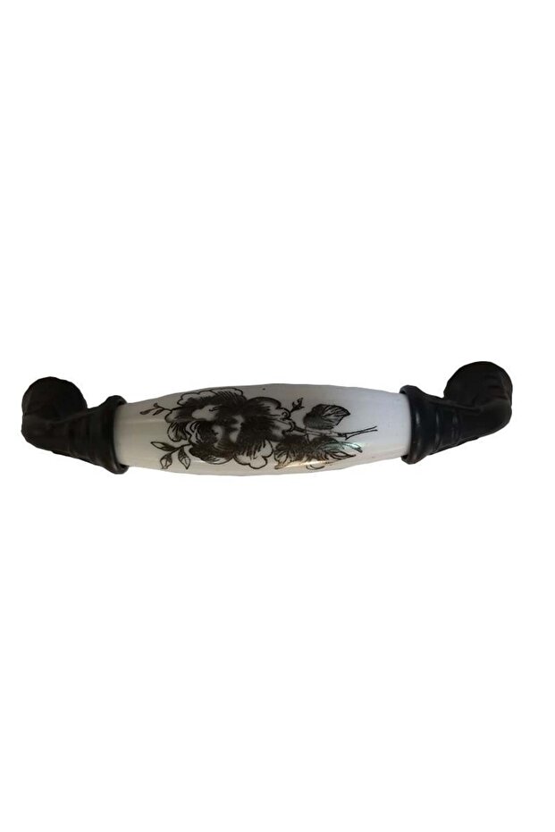 مقبض اسطواني كلاسيكي أسود - 96 ملم مطفي