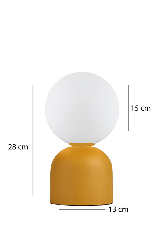 Homing Monte Küre Camlı Masa Lambası Sarı 241645 - 4