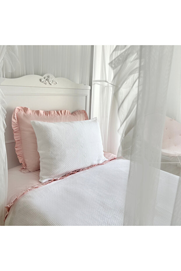 Pike Takımı Tek Kişilik Sepet Desen-Beyaz - 4