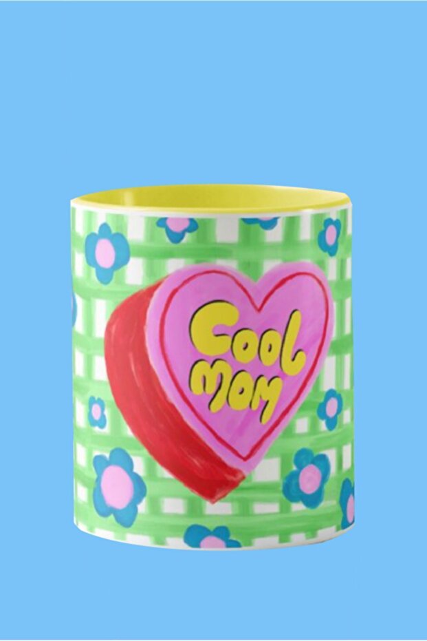Mug from the Mug Series,'Cool Mom' Mug, Hand-Drawn Original Design Digital Printing Mug, 9.5X8 cm