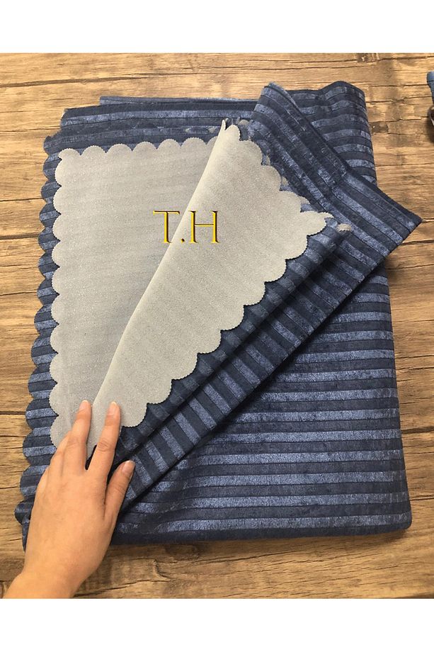 Süngerli Koltuk Örtüsü YENİ MODEL (indigo mavi ) - 2