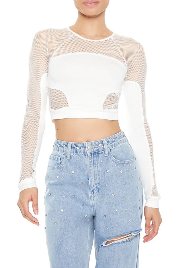 File Detaylı Crop Top - 2