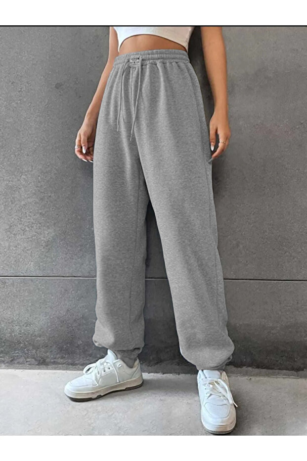 Thick Winter Sweatpants with 3 Thread Raising, Fleece Inside, Elastic Cuffs