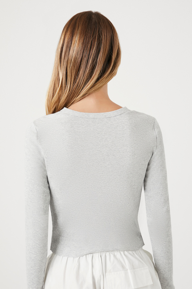 Uzun Kollu Basic Tişört - 5