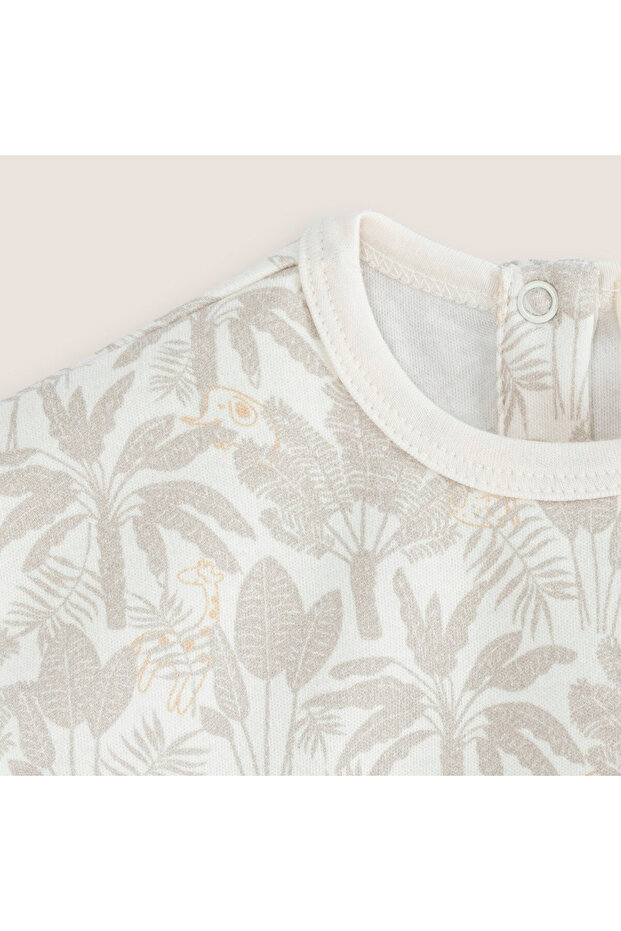 Jungle Baskılı Tshirt Ekru - 2