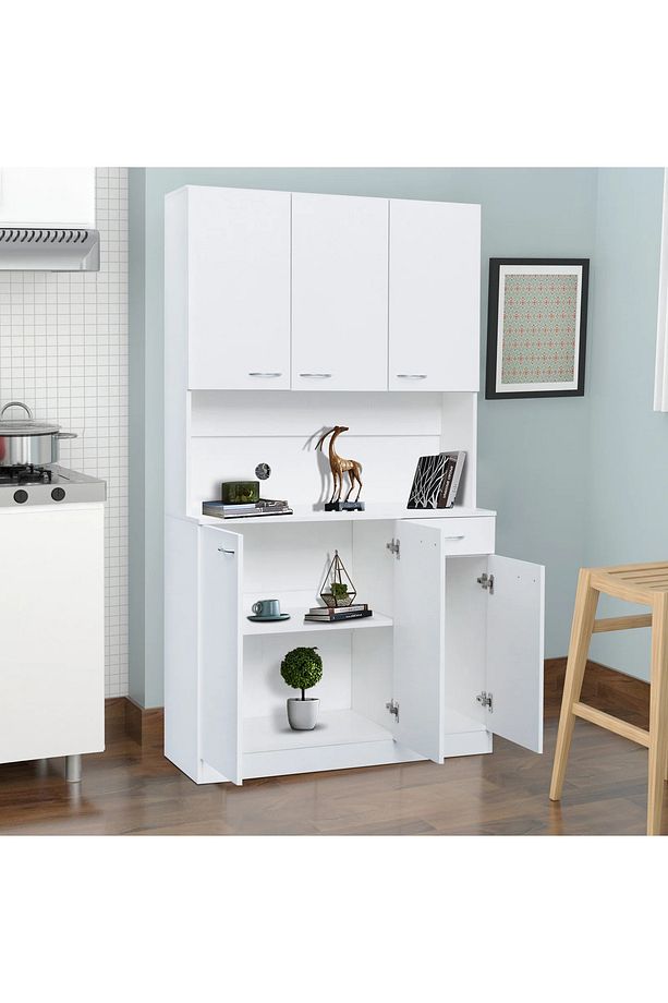 MDF Mutfak Dolabı, Beyaz Çok Amaçlı Mutfak Dolabı, Hazır Mutfak Dolabı, Mutfak Kiler Erzak Dolabı - 1