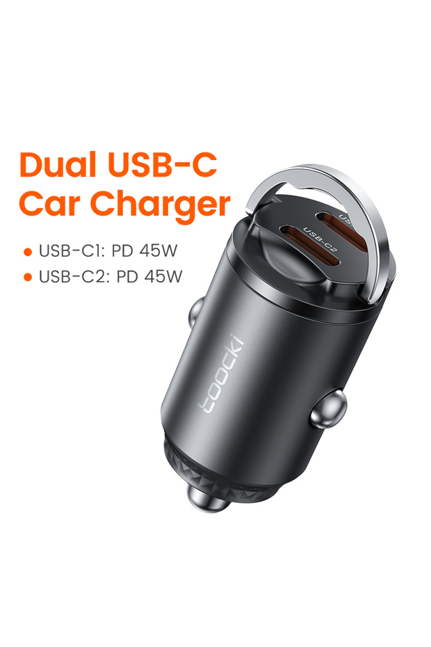 LG Dual C 45w 45W USB C Car Charger for S23 S22 S21 QC PD Fast Charging Car Phone .