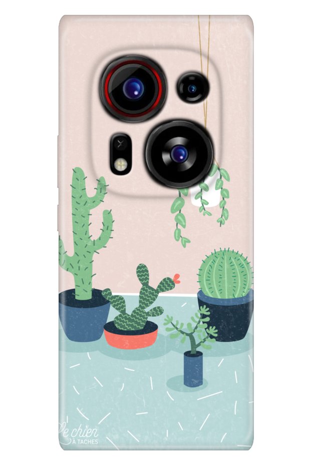جراب فانتوم X2 برو منقوش من السيليكون المطبوع Cactus Co