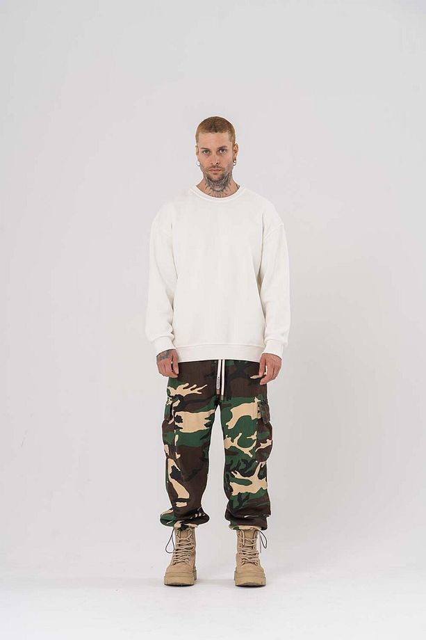 Hunter Kargo Cep ve Paça Ayarlı Kamuflaj Gabardin Pantolon - 6