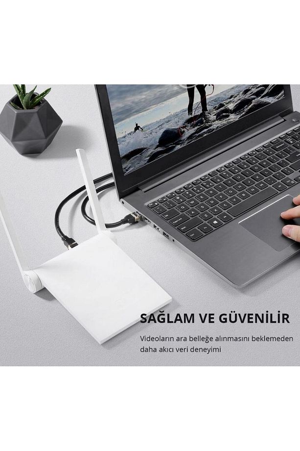 CAT7 5 Metre Ethernet Kablosu 10Gbps Uyumlu İnternet Lan Kablo 5mt Uyumlu - 4