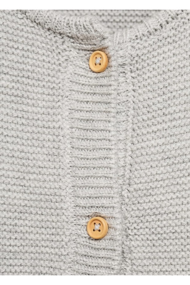 Düğmeli triko hırka - 4