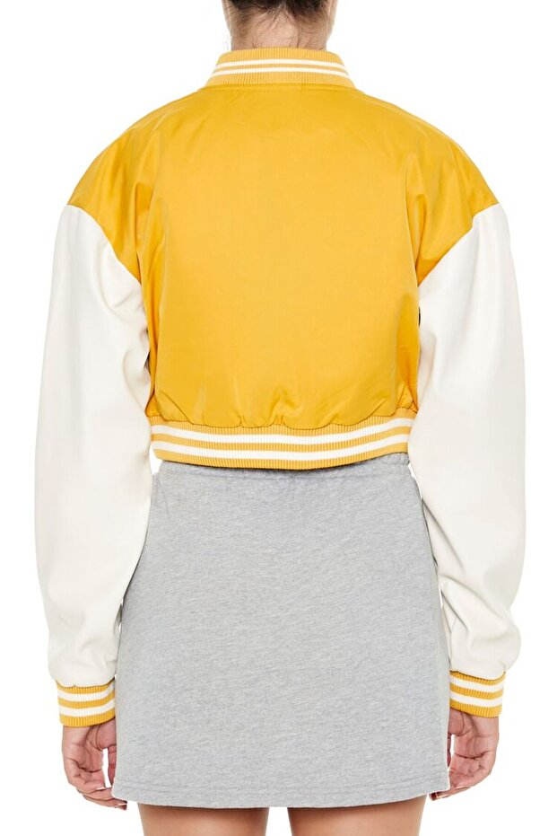 Crop Bomber Ceket - 3