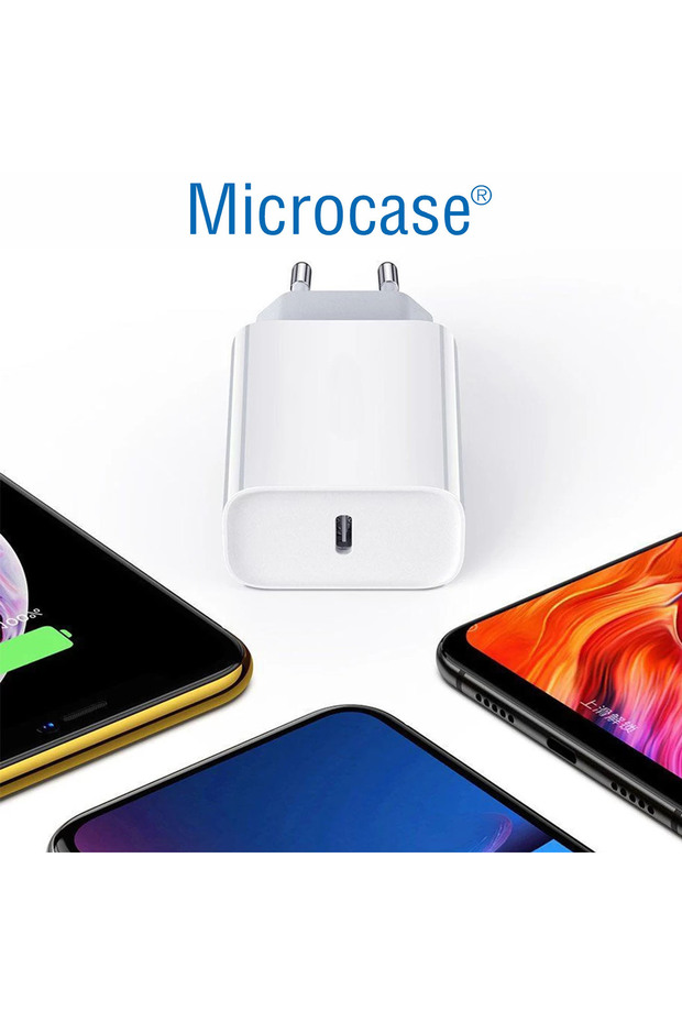 Tüm Cihazlar ile Uyumlu 20W PD Type-C Hızlı Şarj Adaptörü ve Kablosu Şarj Seti - AL4671 - 5