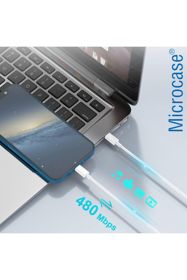 Tüm Cihazlar ile Uyumlu 20W PD Type-C Hızlı Şarj Adaptörü ve Kablosu Şarj Seti - AL4671 - 2