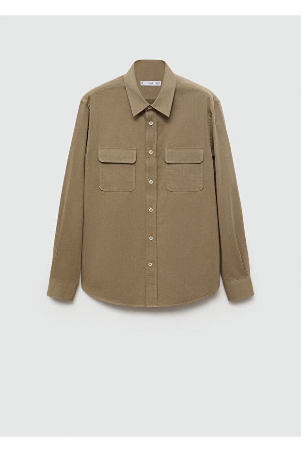 Cepli pamuklu gömlek ceket - 3