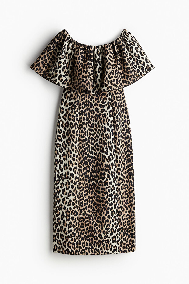 Omuzları Açık Elbise - 3